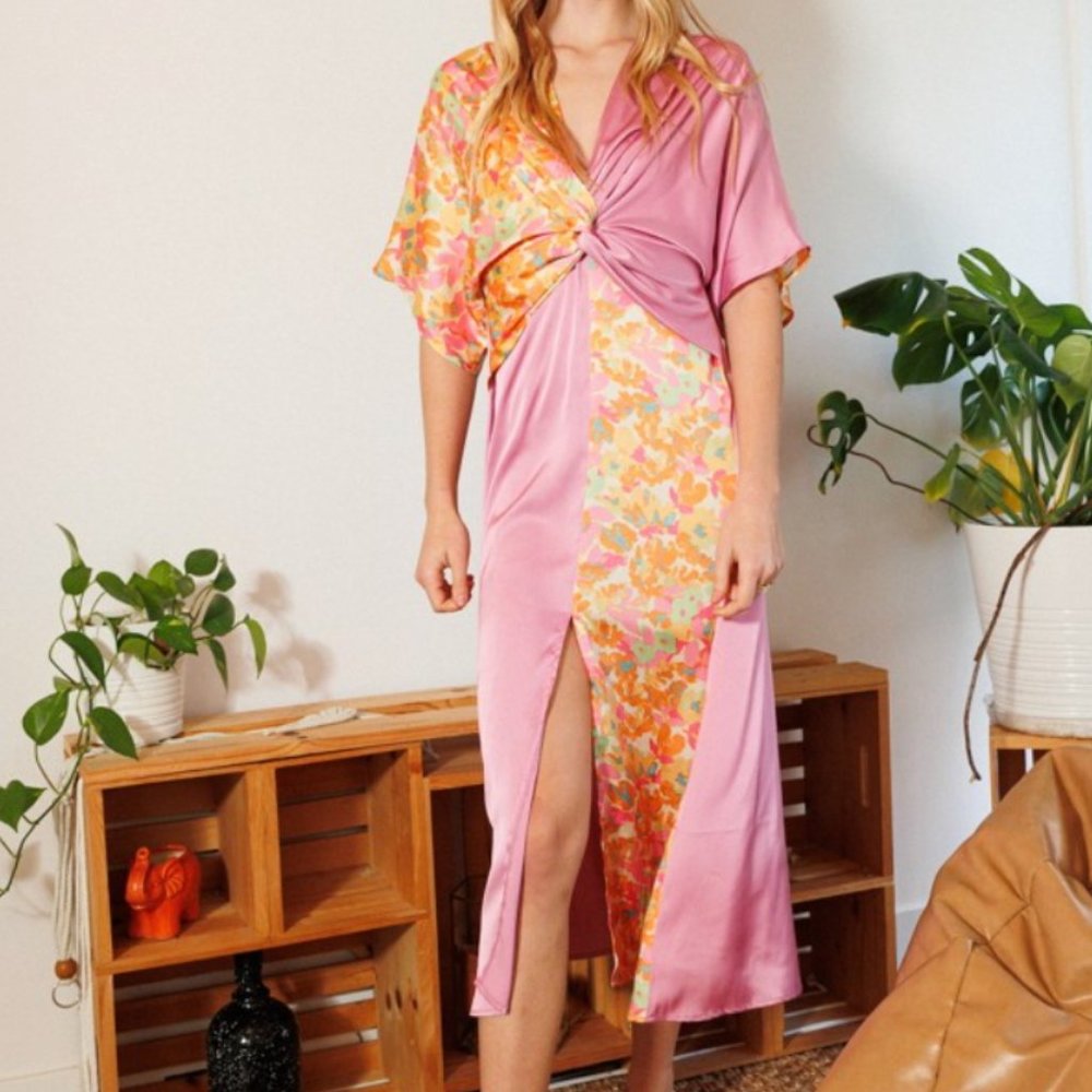Oddi Floral and pink dress
